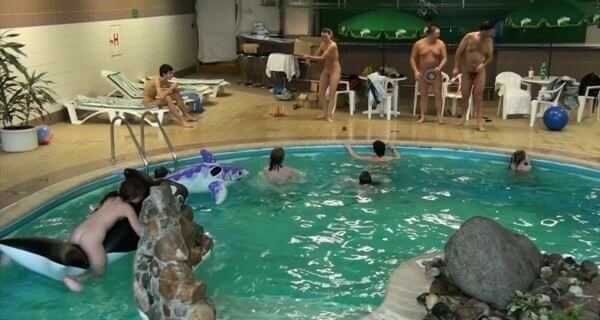 Indoor Dolphin Ride Full HD video - Peace and tranquility are goals for those who choose nudism and naturism