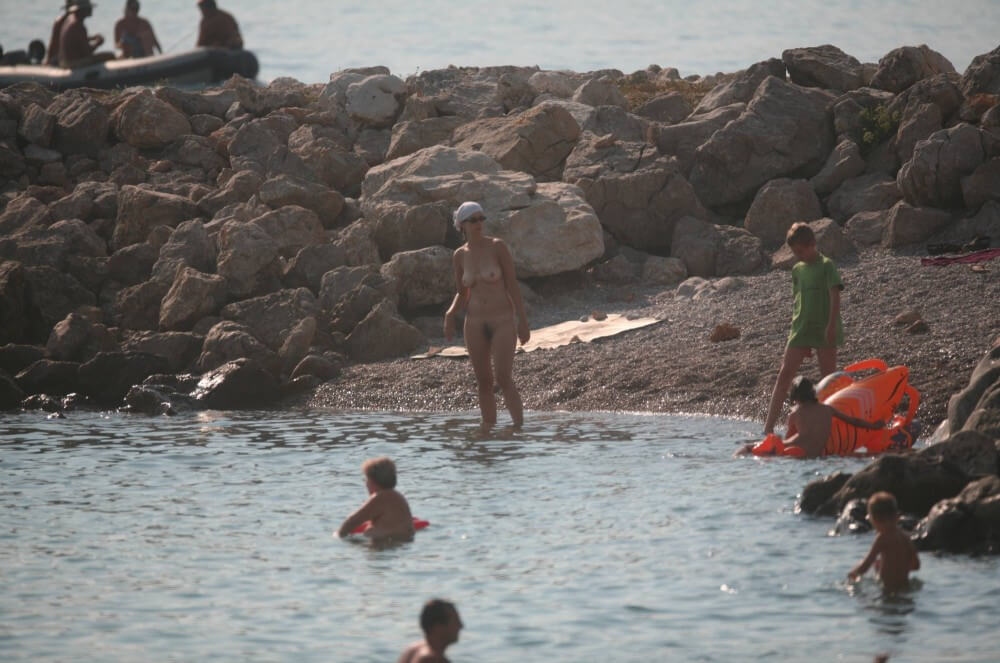 FKK cove pyramid in waters - Many consider a free body and nudism to be central to their lives
