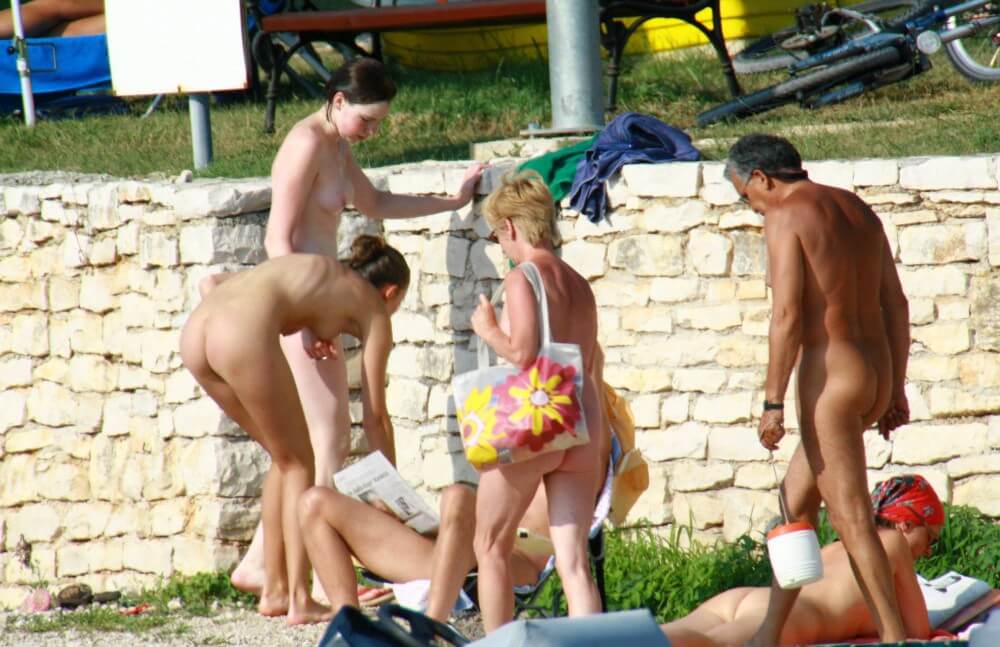 Nude Duet Girls Rail Climb Photo Set - Nudity is a natural part of life for some people on the planet