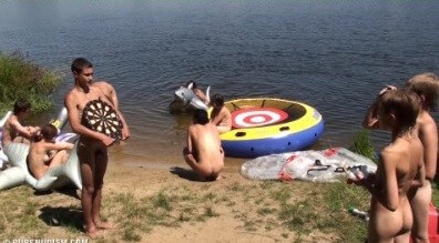Nude and hot summer day video - Naturists love sunlight and fresh air