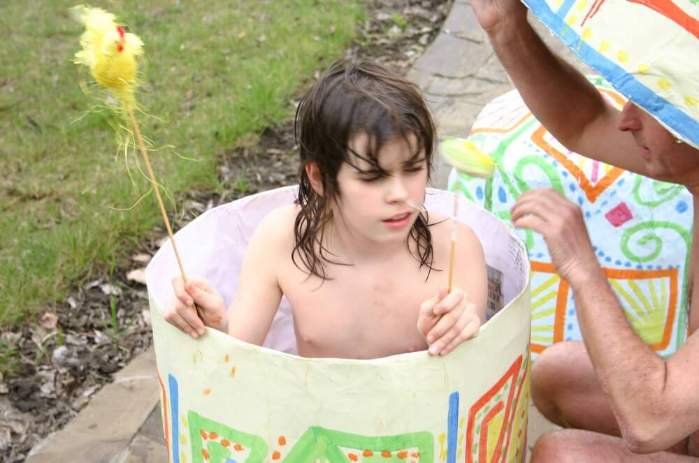 Easter 2X Eggs Outdoors photos - Peace and tranquility as goals of the naturist life