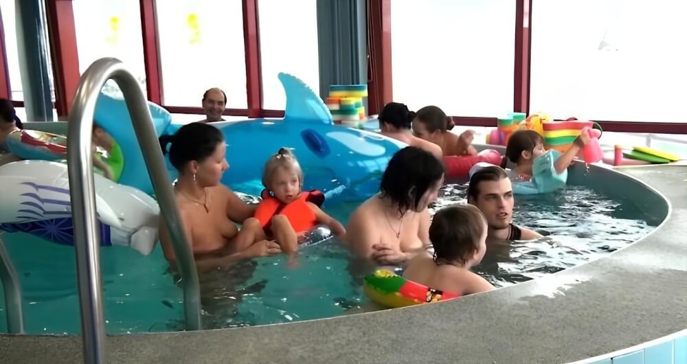 Indoor Swim Exercise - Nudity is part of natural existence