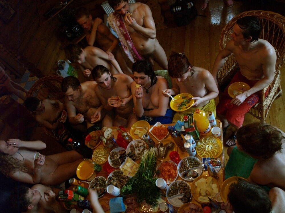Family Valentines Dinning pics - A nude person strives for inner harmony and peace of mind