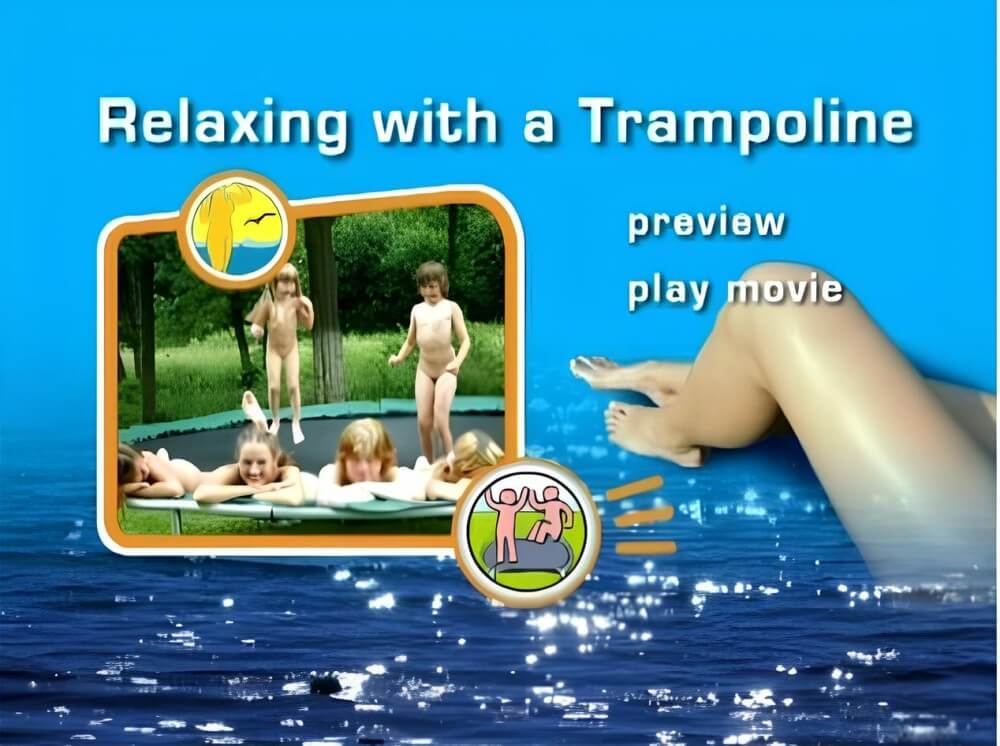 Naturist Freedom: Relaxing with a trampoline DVD - Harmony and balance are important in this nudist culture